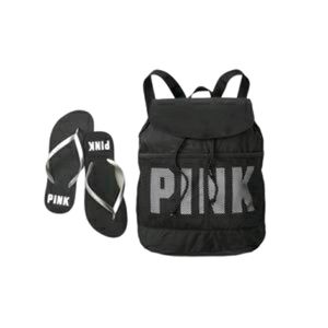 Victoria Secret PINK MINI BACKPACK + FLIP FLOPS -